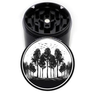 Trees V4 63mm Black 4-Chamber Weed Grinder