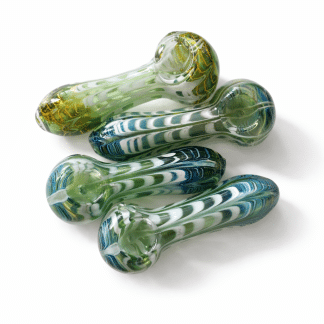 High Quality Dichro Borosilicate Glass Spoon Pipe 4.20″ Green