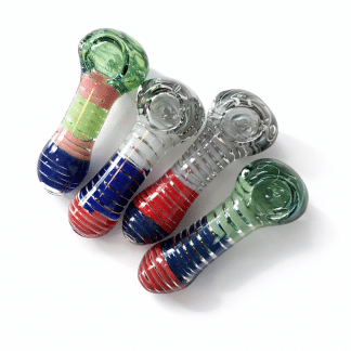 High Quality Dichro Borosilicate Glass Spoon Pipe 4.20″ Spiral