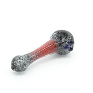 5 Inch Glass Hand Pipe – Borosilicate Spoon Pipe with Carb Hole & Decorative Marble Dots